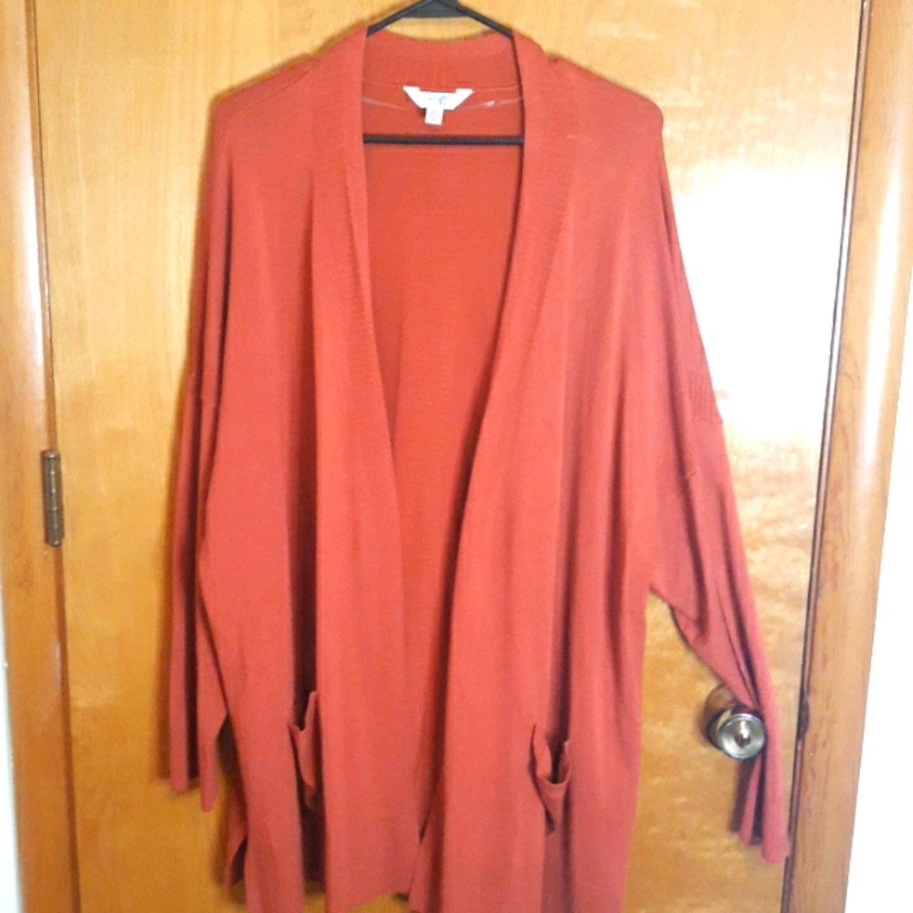 Terra & sky 3x burnt orange cardigan